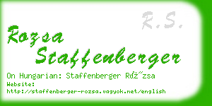 rozsa staffenberger business card